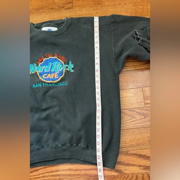 Vtg 90s Hard Rock Cafe San Francisco Sweater Black Men’s Sz L Made In USA